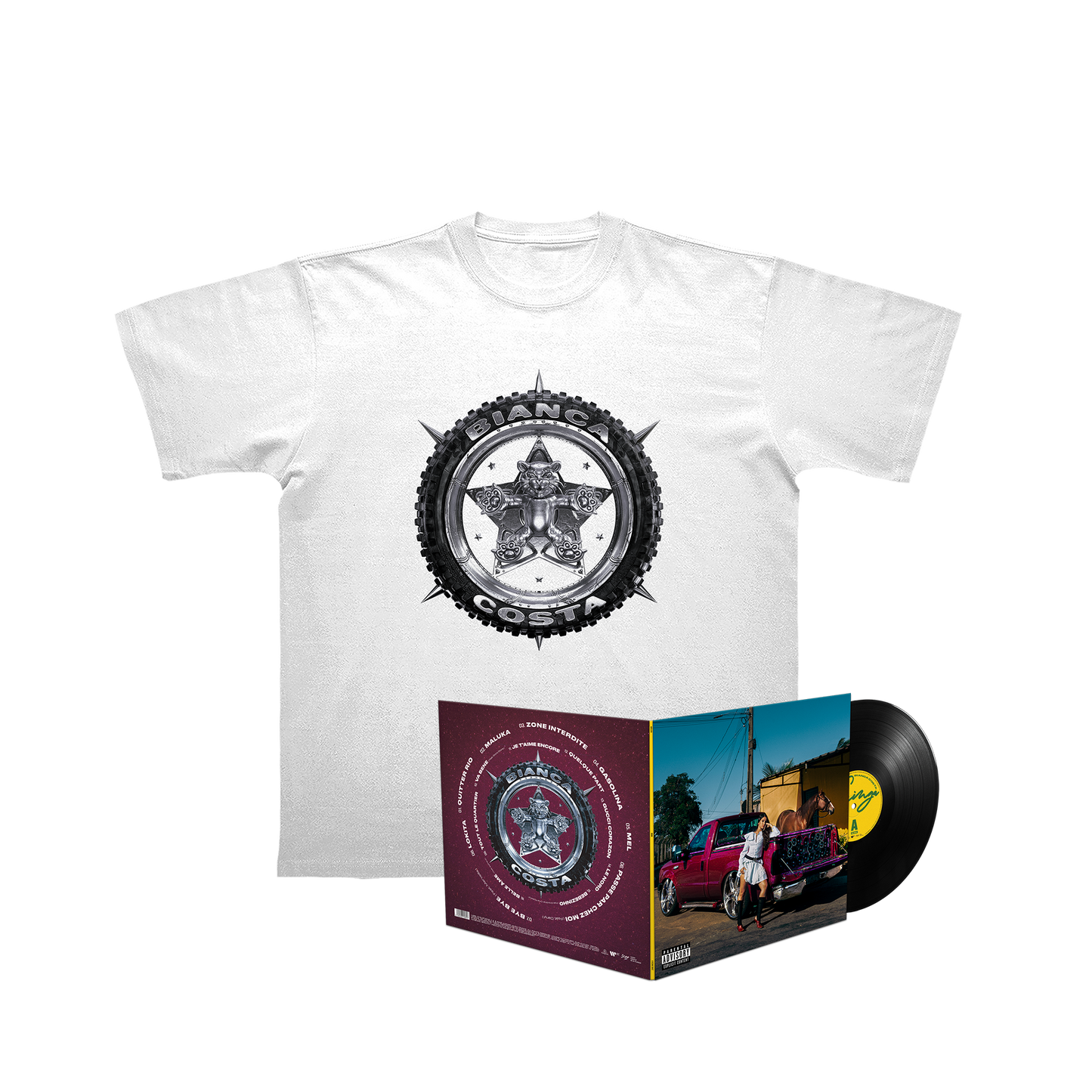 PACK CD OU VINYLE GRINGA + TSHIRT GRINGA NOIR OU BLANC