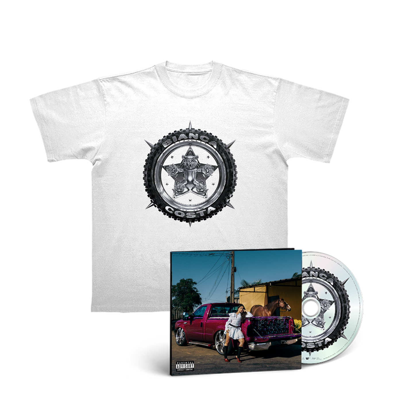 PACK CD OU VINYLE GRINGA + TSHIRT GRINGA NOIR OU BLANC